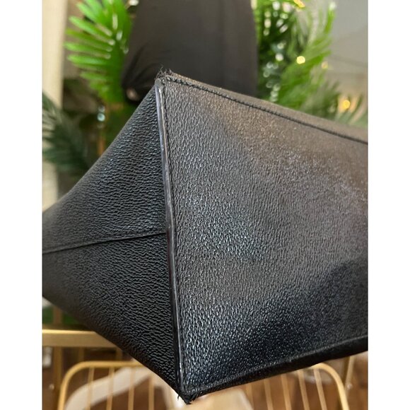 TORY BURCH BLACK STEFANO LEAHTER ROBINSON LARGE TOTE - Picture 8 of 13